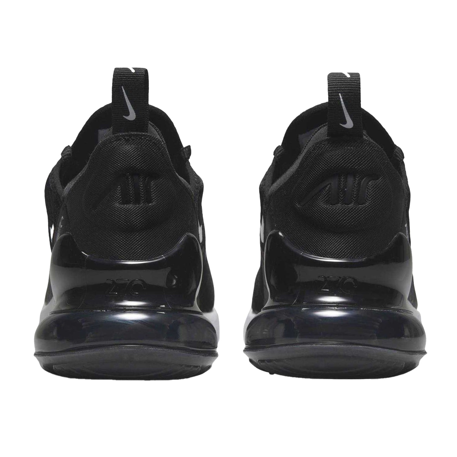 Black-White - Back - Nike Childrens-Kids Air Max 270 React Swoosh Trainers
