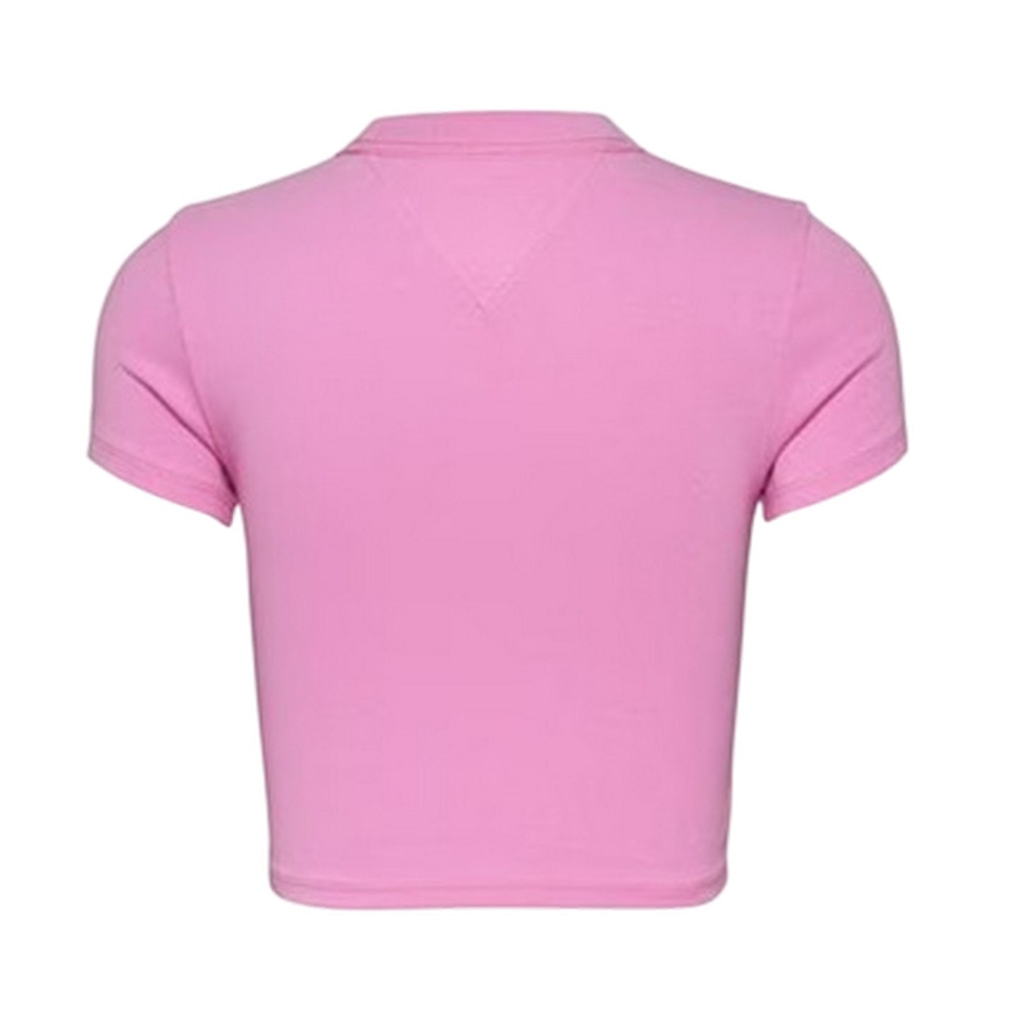 Pink Crush - Back - Tommy Jeans Womens-Ladies Embroidered Logo Crop T-Shirt
