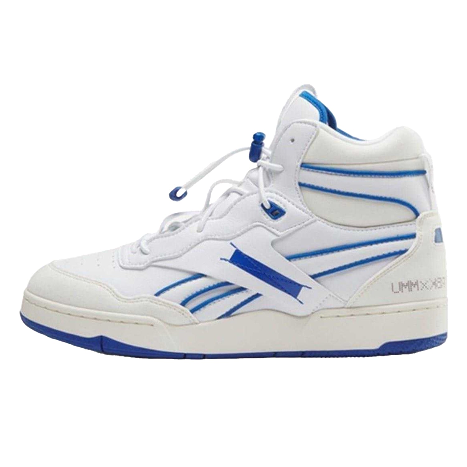 White-Chalk - Back - Reebok Mens Milk BB 4000 Leather High Top Trainers