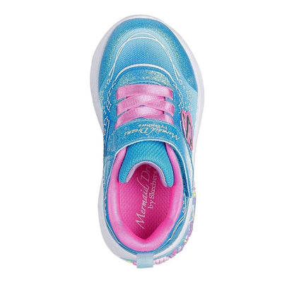 Blue - Side - Skechers Girls My Dreamers Light Up Trainers