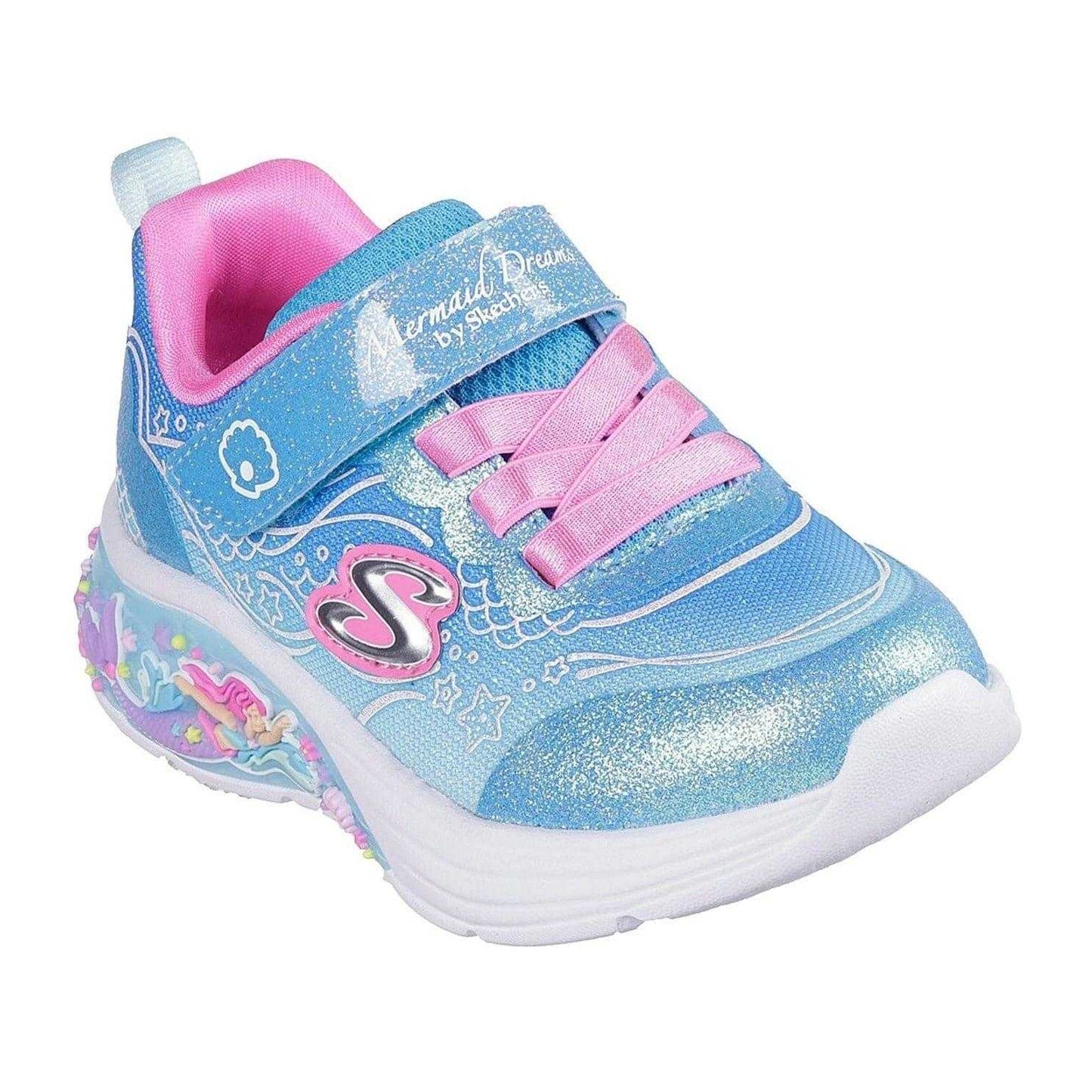 Blue - Pack Shot - Skechers Girls My Dreamers Light Up Trainers