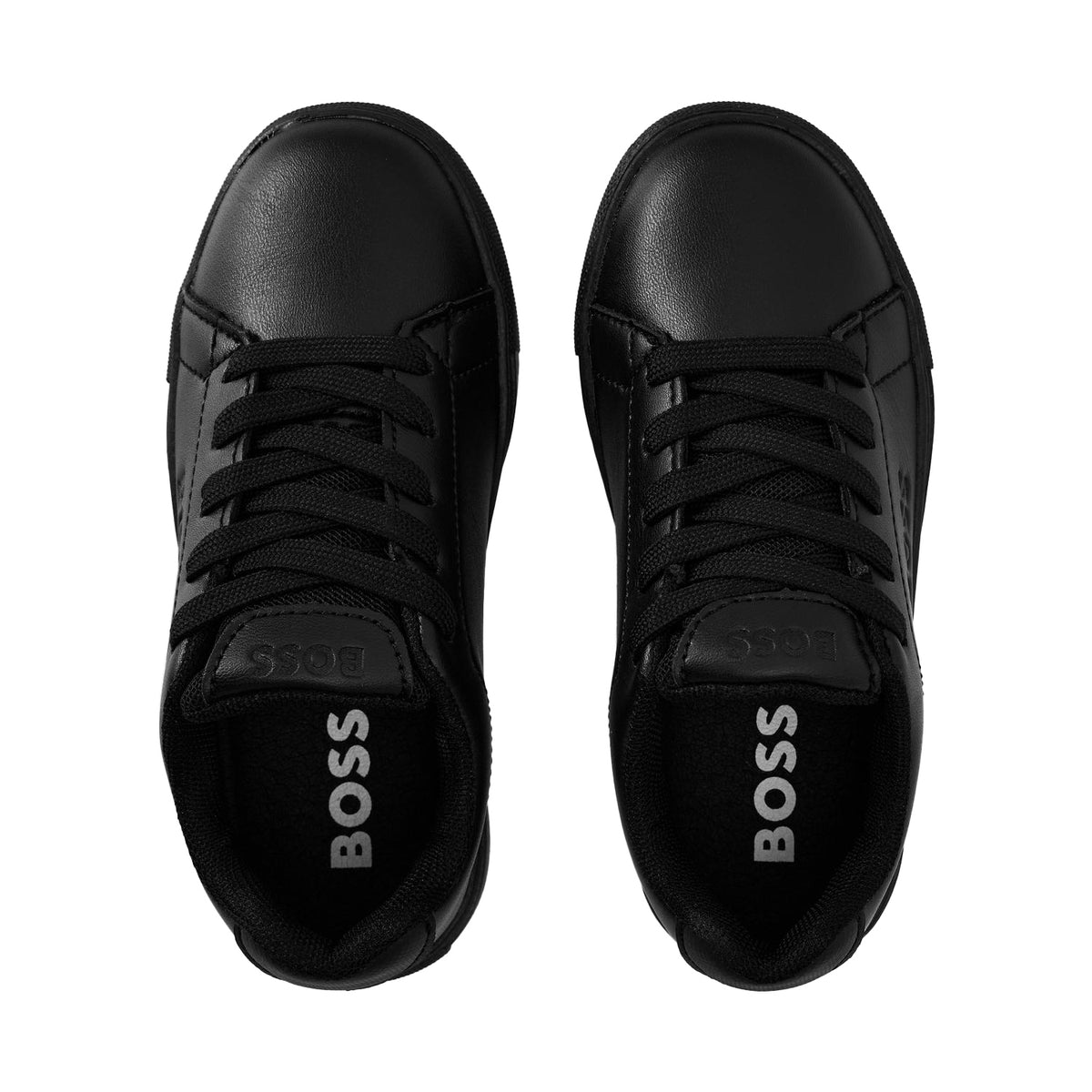 Black - Side - Boss Mens Logo Low Trainers
