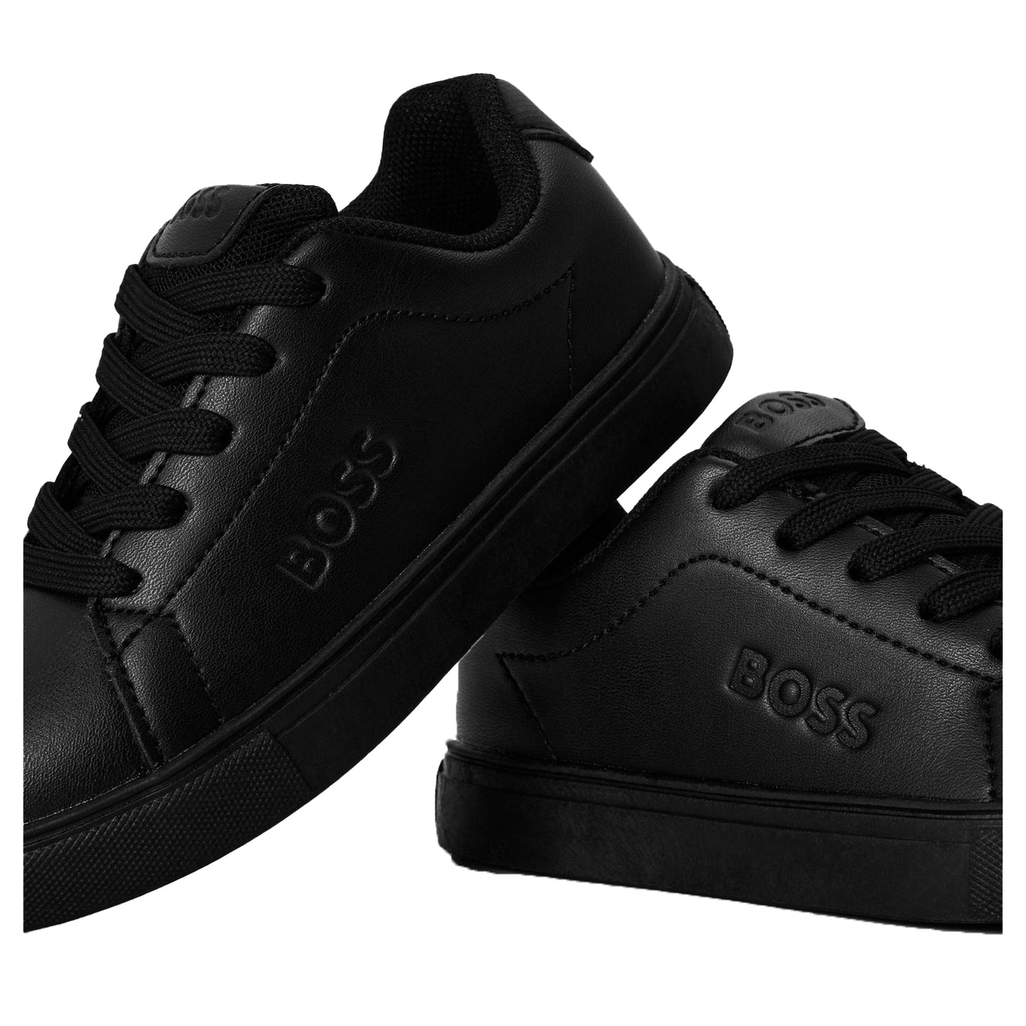 Black - Lifestyle - Boss Mens Logo Low Trainers