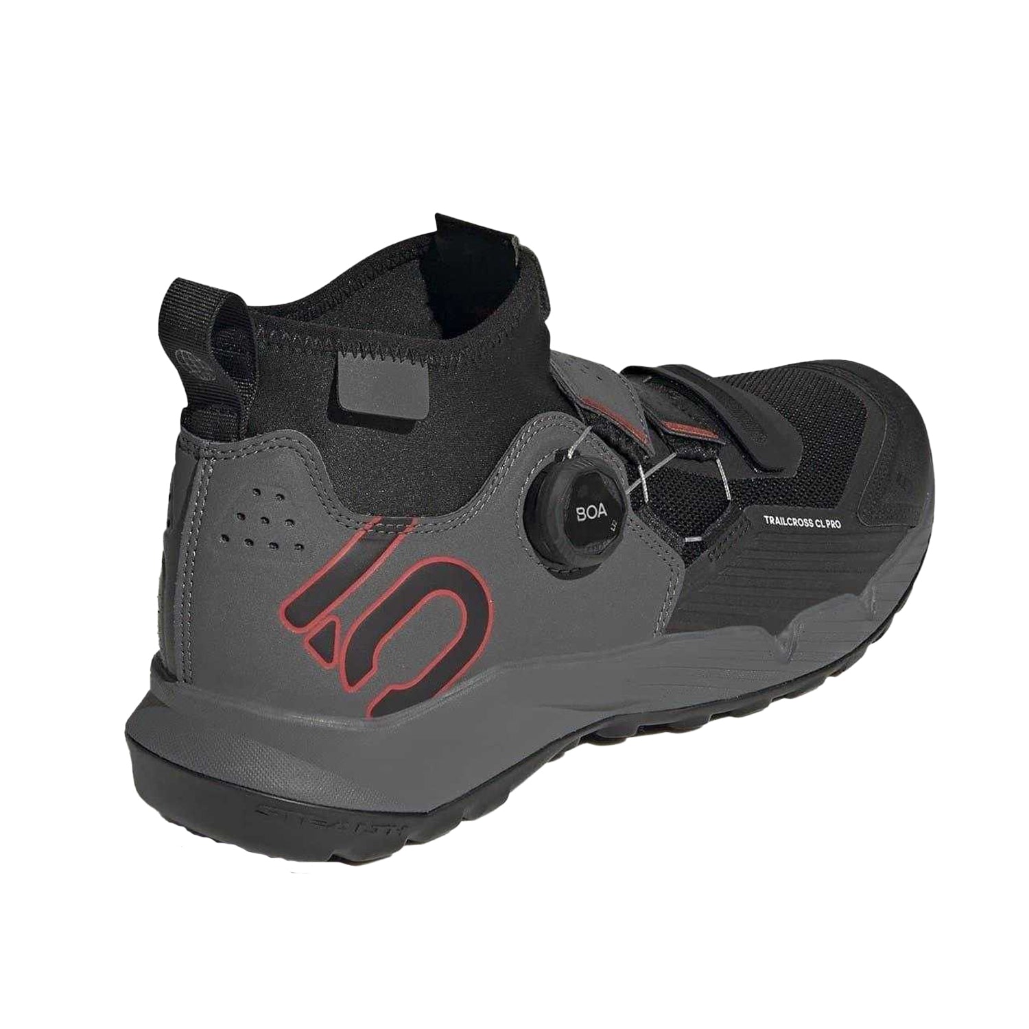 Grey - Back - Adidas Mens Five Ten Trailcross Leather Hiking Shoes