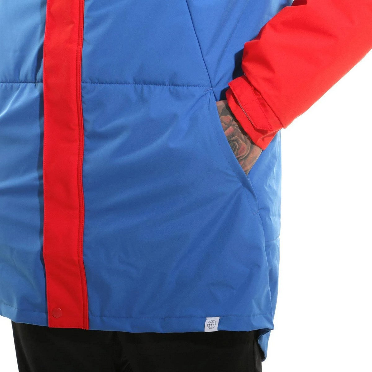 Red-Blue - Pack Shot - Adidas Mens 2022-23 FC Bayern Munich Parka