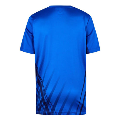 Blue - Back - Castore Childrens-Kids Rangers FC Ribbed Collar Training T-Shirt