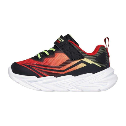 Red-Black - Back - Skechers Boys Flex-GlowUltra Light Up Trainers