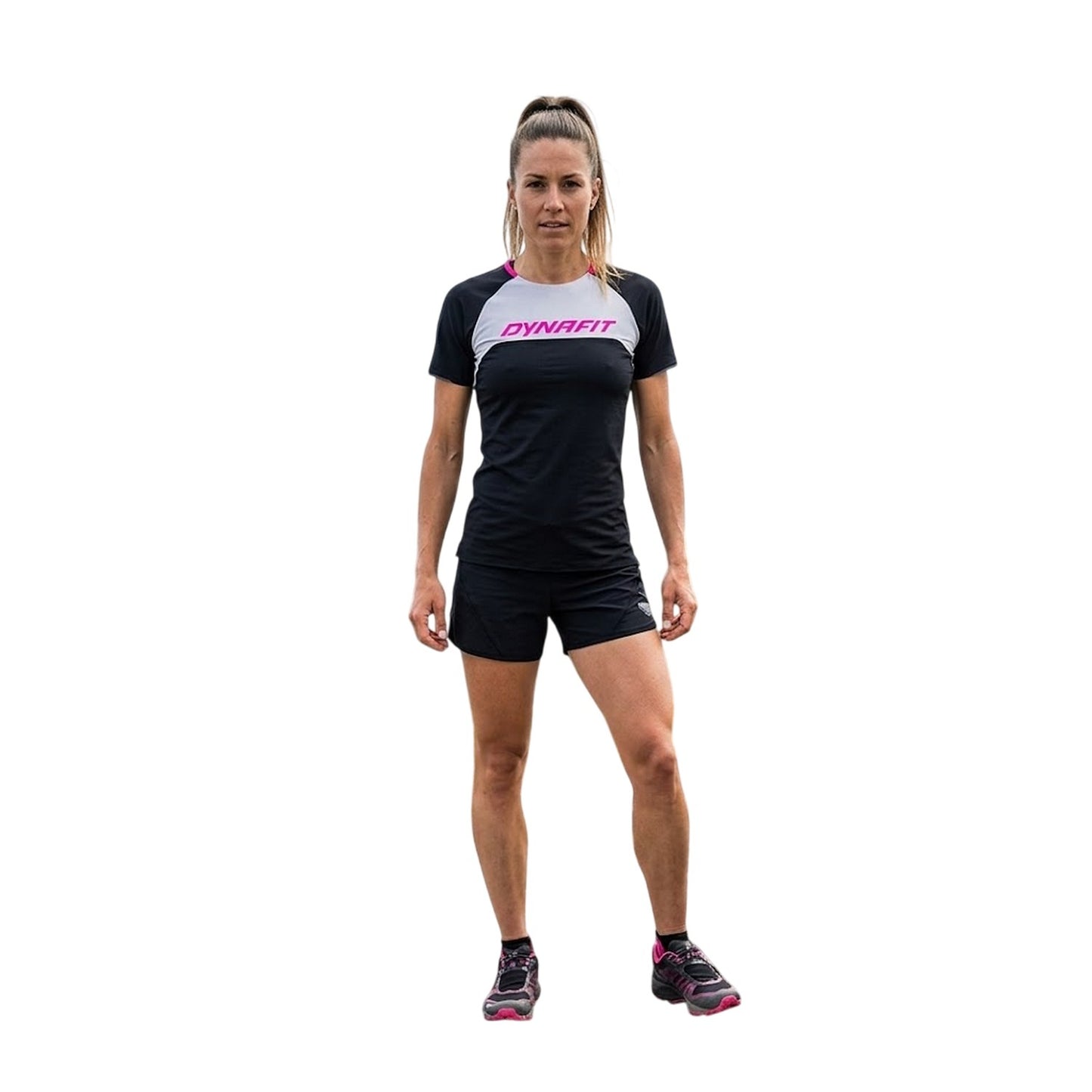 Black - Back - Dynafit Womens-Ladies Colour Block Performance T-Shirt
