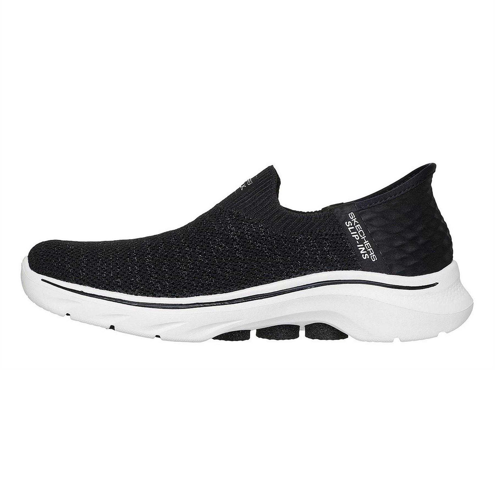 Black-White - Back - Skechers Womens-Ladies Go Walk 7 Slip-In Trainers