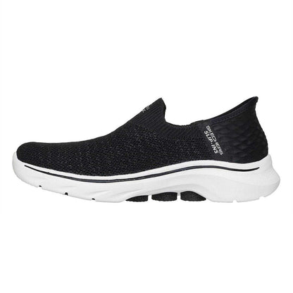Black-White - Back - Skechers Womens-Ladies Go Walk 7 Slip-In Trainers