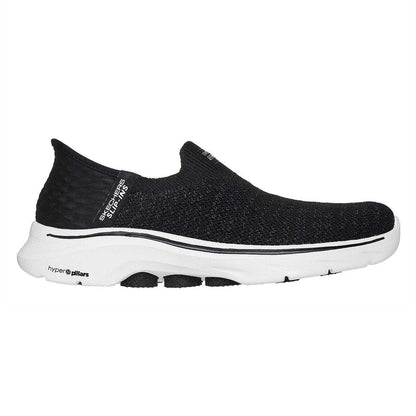 Black-White - Front - Skechers Womens-Ladies Go Walk 7 Slip-In Trainers