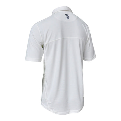 Cream - Back - Kookaburra Childrens-Kids Elite Cricket Polo Shirt