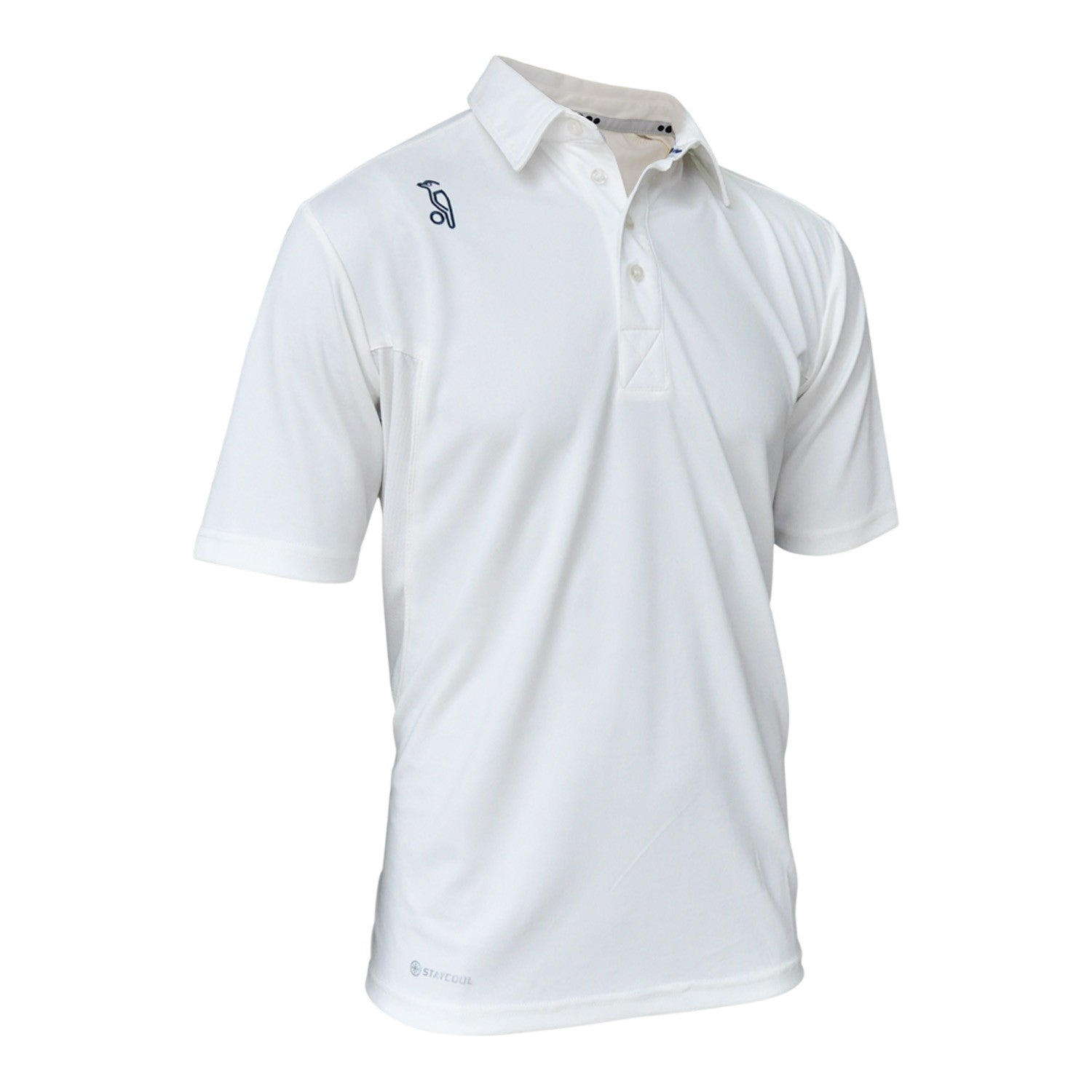 Cream - Front - Kookaburra Childrens-Kids Elite Cricket Polo Shirt