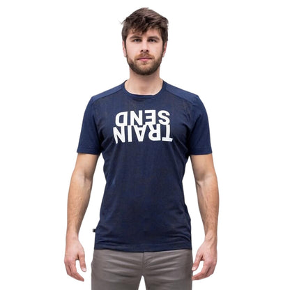 Navy Blazer - Side - Salewa Mens Train Send Graphic Print T-Shirt