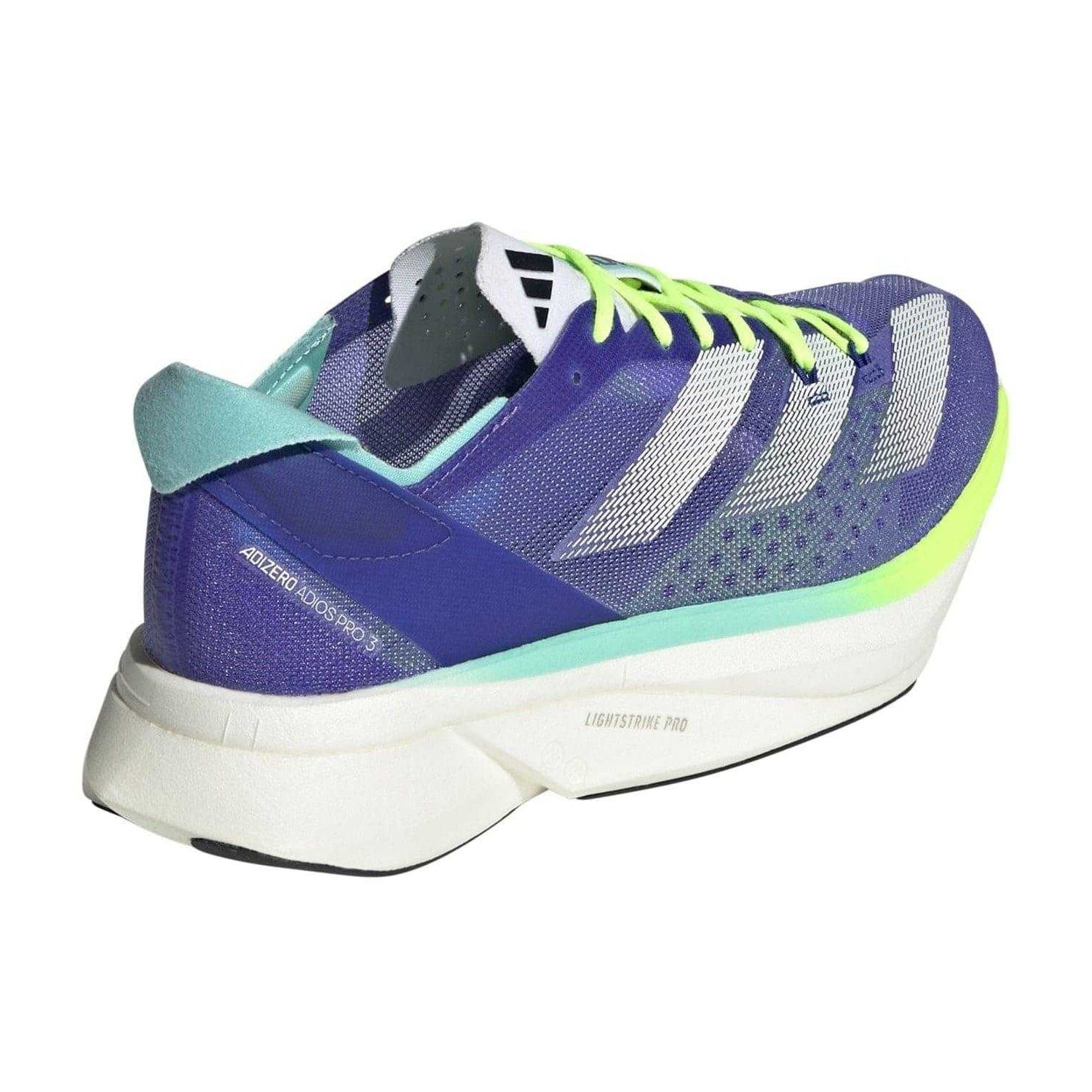 Cobalt Blue - Back - Adidas Womens-Ladies Adizero Adios Pro 3 3 Stripes Lace Up Running Shoes