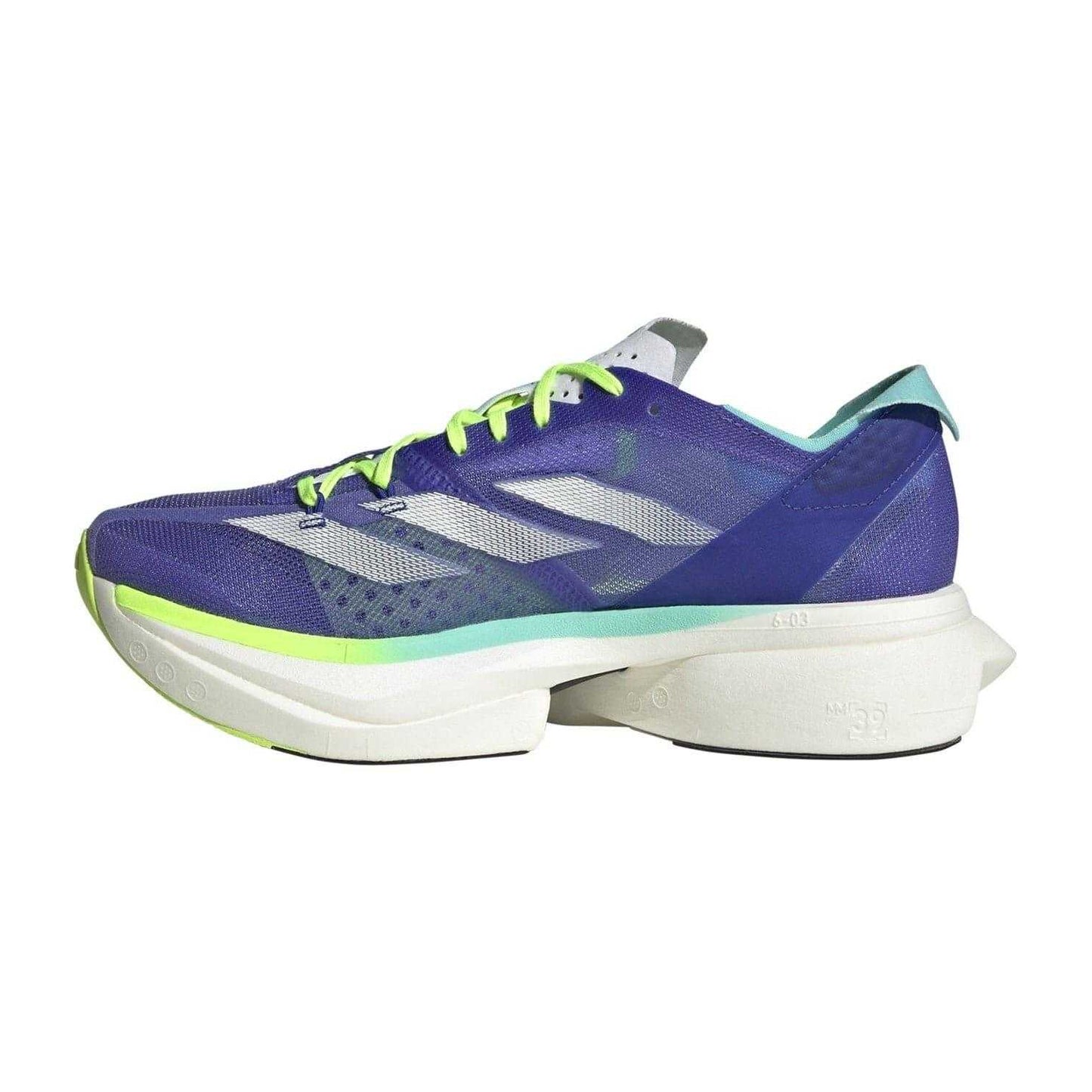 Cobalt Blue - Side - Adidas Womens-Ladies Adizero Adios Pro 3 3 Stripes Lace Up Running Shoes