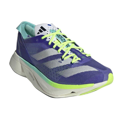 Cobalt Blue - Pack Shot - Adidas Womens-Ladies Adizero Adios Pro 3 3 Stripes Lace Up Running Shoes