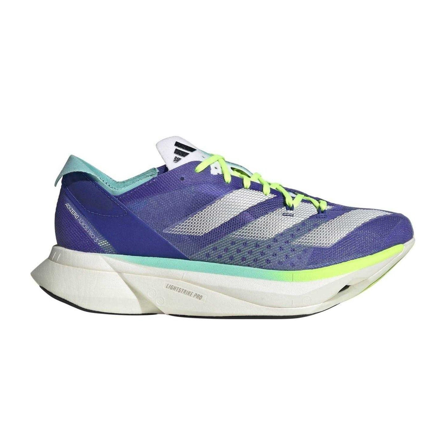 Cobalt Blue - Front - Adidas Womens-Ladies Adizero Adios Pro 3 3 Stripes Lace Up Running Shoes