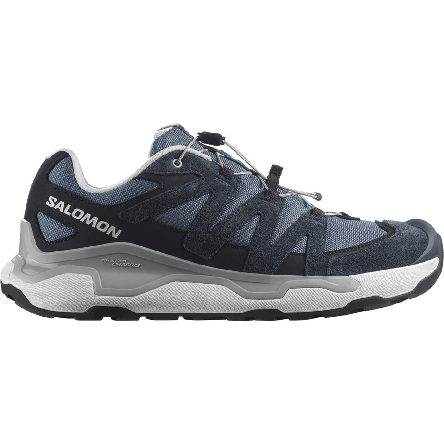 Grisaille-Blue - Front - Salomon Mens Roam Leather Shoes