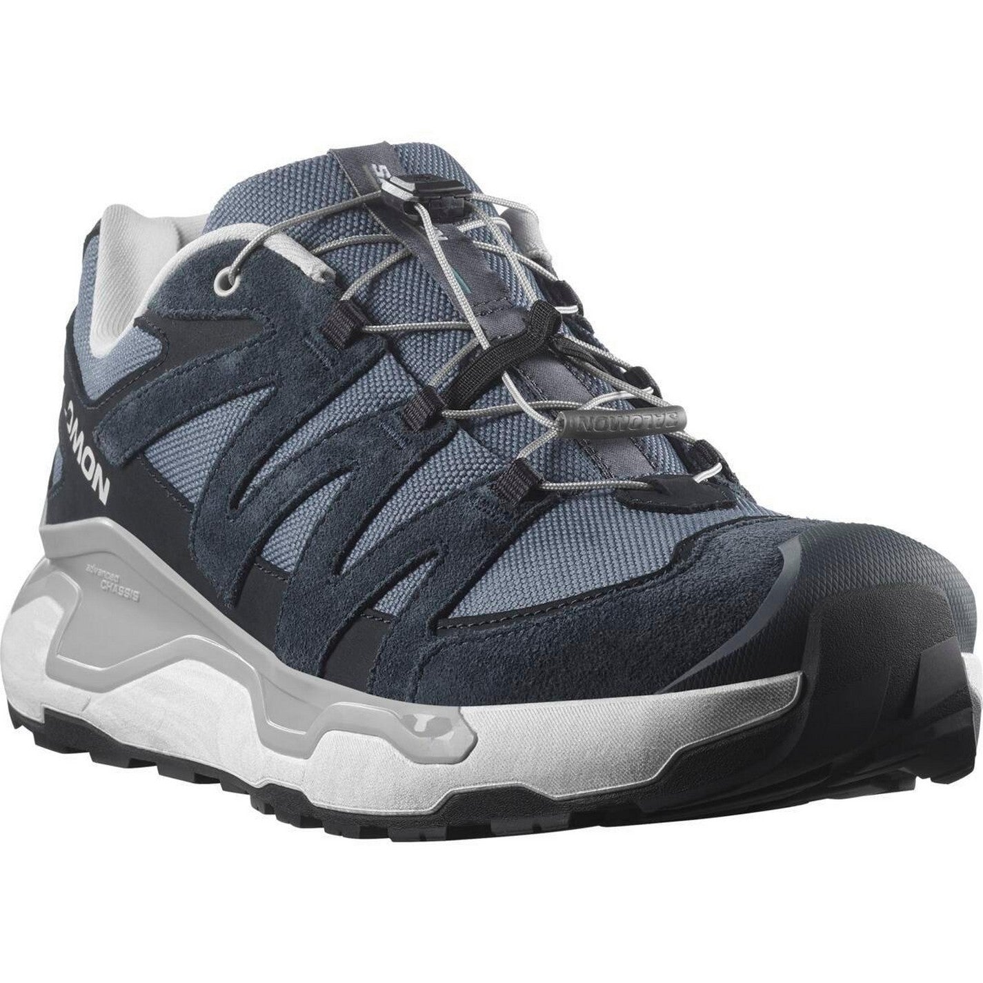 Grisaille-Blue - Pack Shot - Salomon Mens Roam Leather Shoes