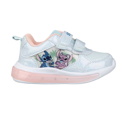 Silver - Front - Lilo & Stitch Girls Stitch & Angel Light Up Trainers