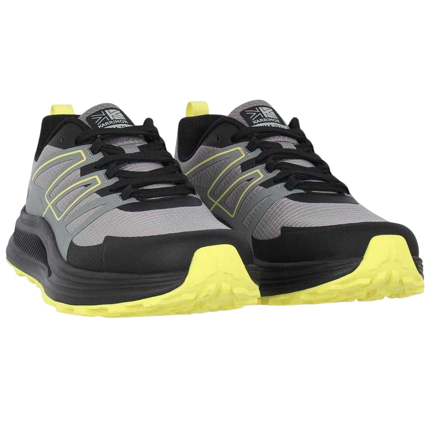 Grey-Black-Fluro Yellow - Pack Shot - Karrimor Mens Duma 00 Trainers
