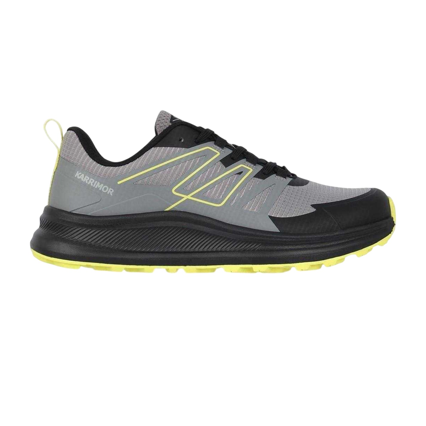 Grey-Black-Fluro Yellow - Front - Karrimor Mens Duma 00 Trainers