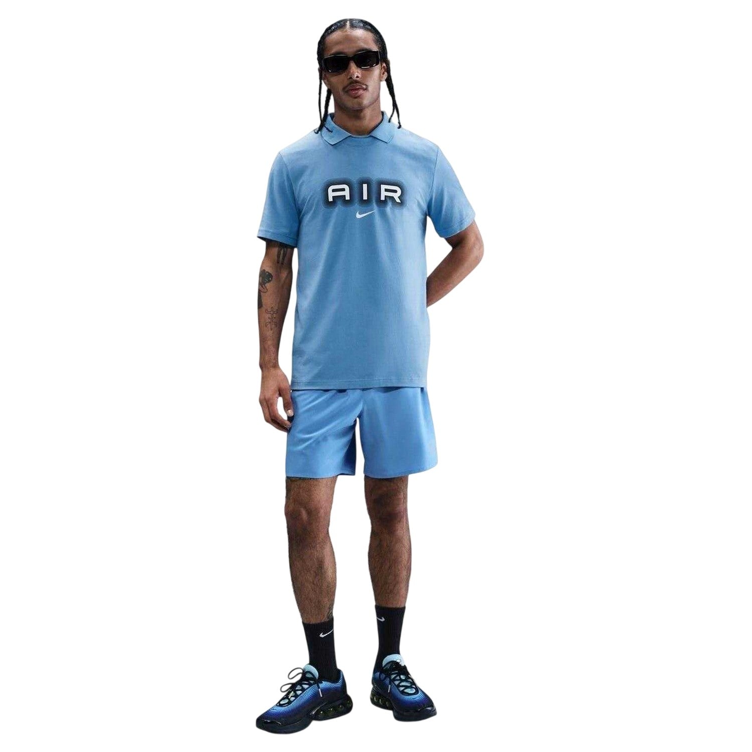 Blue - Side - Nike Mens Air Graphic T-Shirt