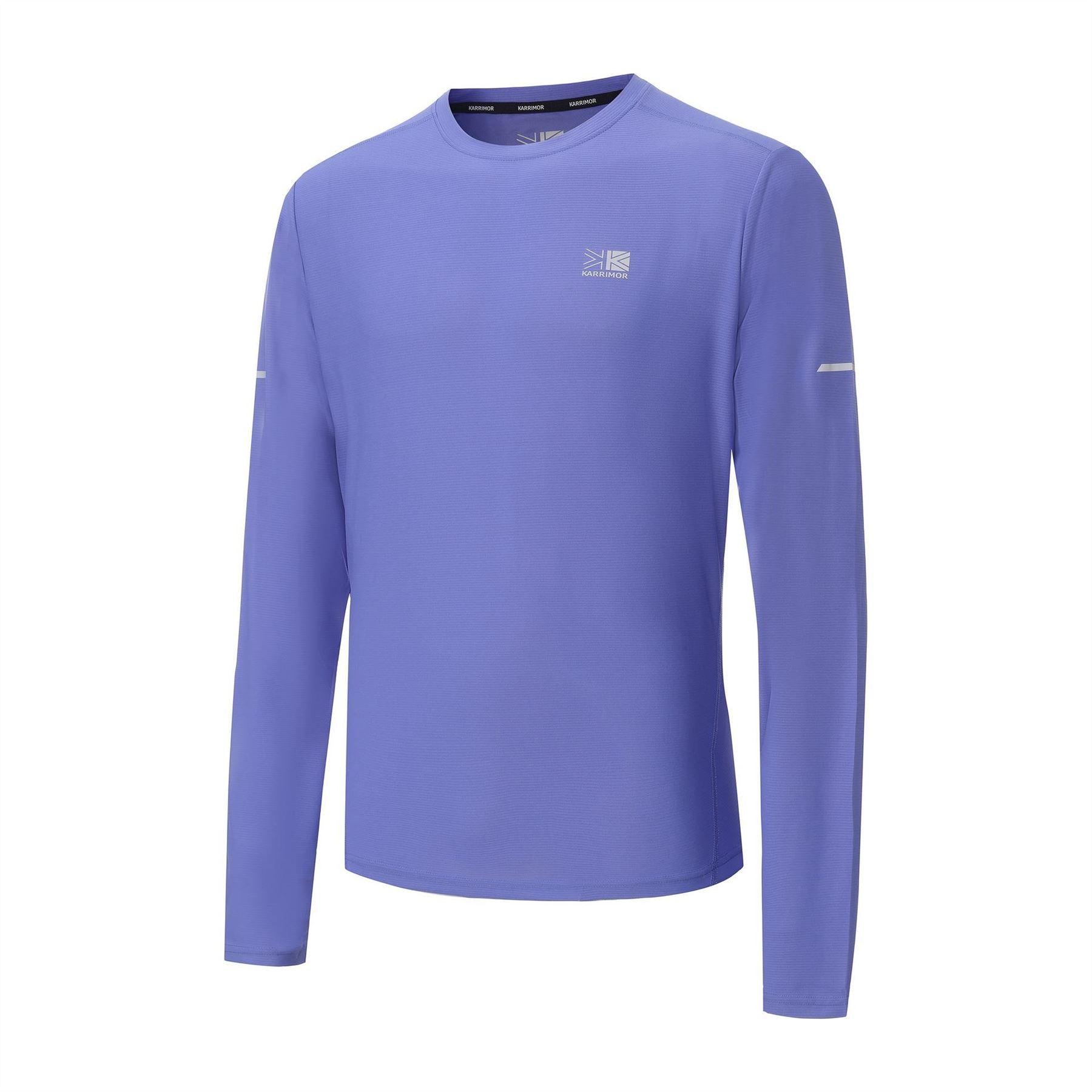 Baja Blue - Back - Karrimor Mens Reflective Detail Long-Sleeved T-Shirt