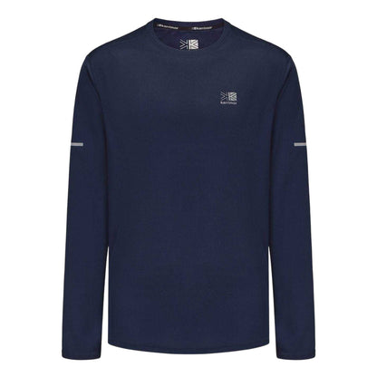 Navy - Front - Karrimor Mens Reflective Detail Long-Sleeved T-Shirt