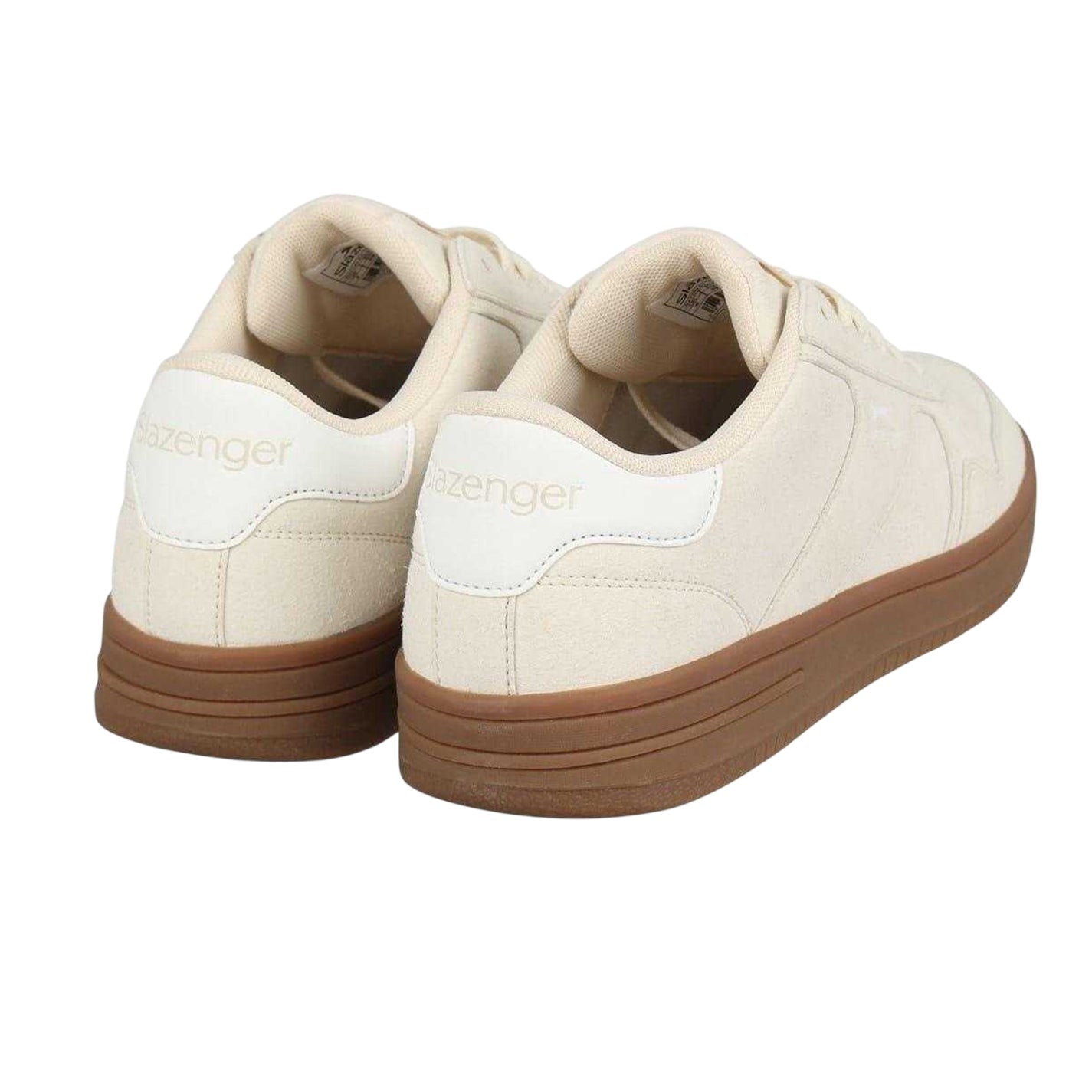 Chalk-Gum - Back - Slazenger Mens Baton Leather Trainers