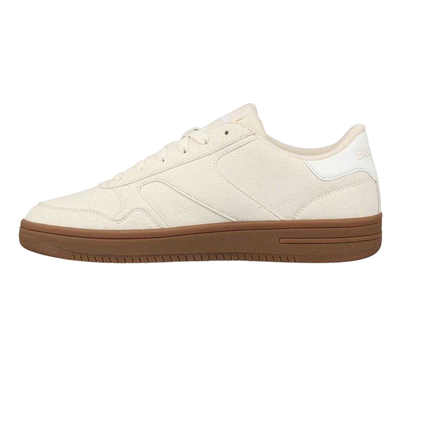 Chalk-Gum - Side - Slazenger Mens Baton Leather Trainers