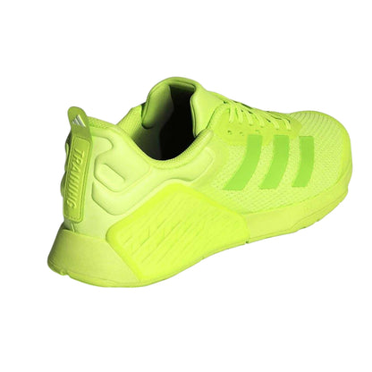 Lemon Yellow - Back - Adidas Mens Dropset 3 Stripes Lace Up Trainers