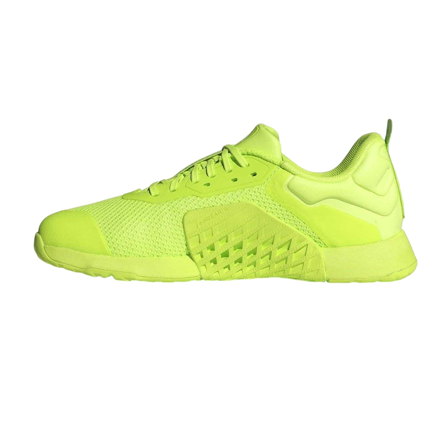 Lemon Yellow - Side - Adidas Mens Dropset 3 Stripes Lace Up Trainers