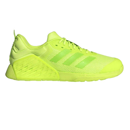 Lemon Yellow - Front - Adidas Mens Dropset 3 Stripes Lace Up Trainers