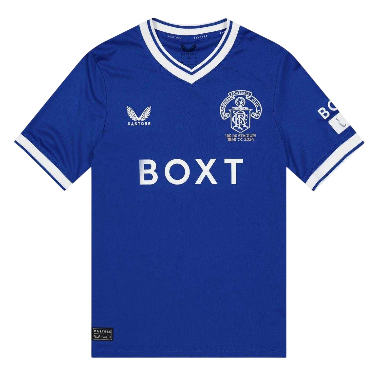 Lapis Blue - Front - Castore Childrens-Kids 2024 2025 Rangers FC Short-Sleeved T-Shirt