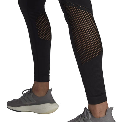 Black - Lifestyle - Adidas Womens-Ladies Aeroknit 7-8 Running Tights