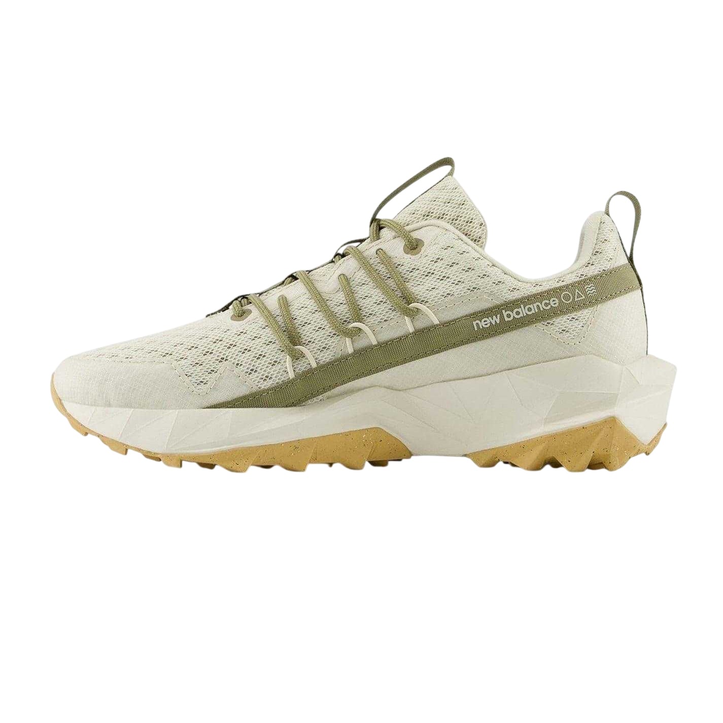 White-Green - Side - New Balance Womens-Ladies Tektrel Geometric Trainers