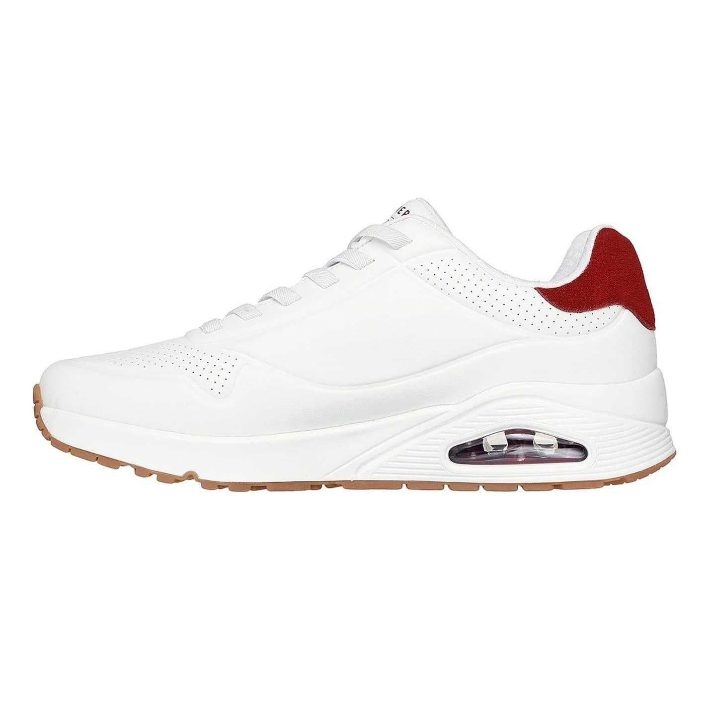 White-Burgundy - Side - Skechers Mens Harry Kane Collab Low Cut Trainers