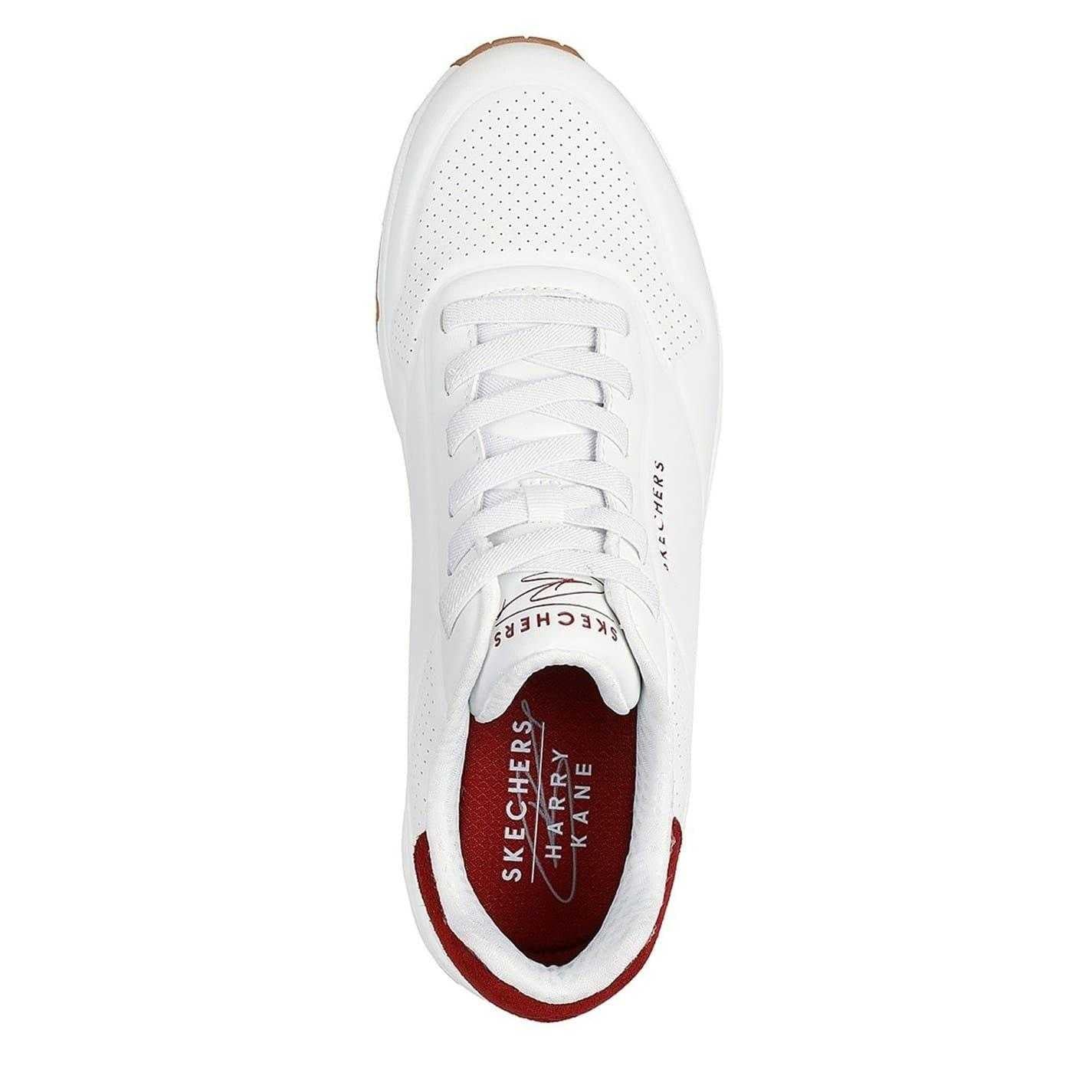 White-Burgundy - Lifestyle - Skechers Mens Harry Kane Collab Low Cut Trainers
