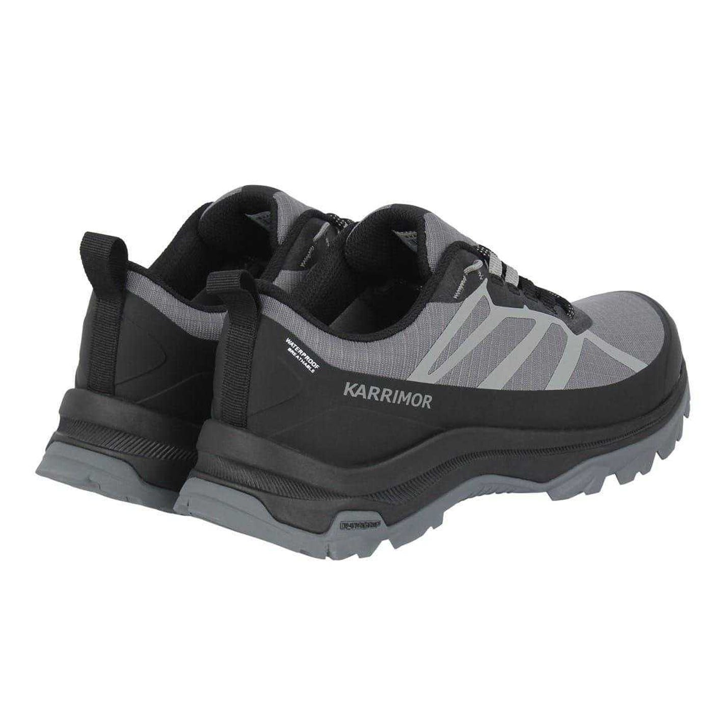Black-Grey - Back - Karrimor Mens Waterproof Low Cut Flat Shoes