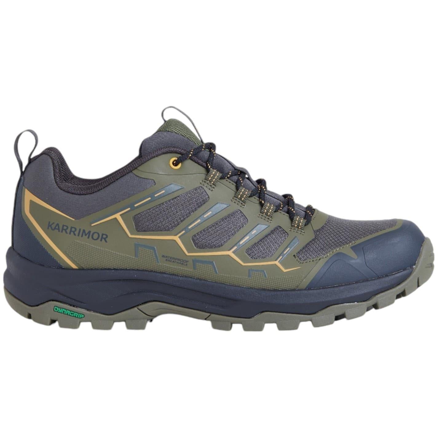 Green - Front - Karrimor Mens Hurricane Waterproof Hiking Shoes