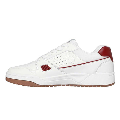 White-Burgundy - Back - Skechers Mens Harry Kane Collab Leather Low Cut Trainers