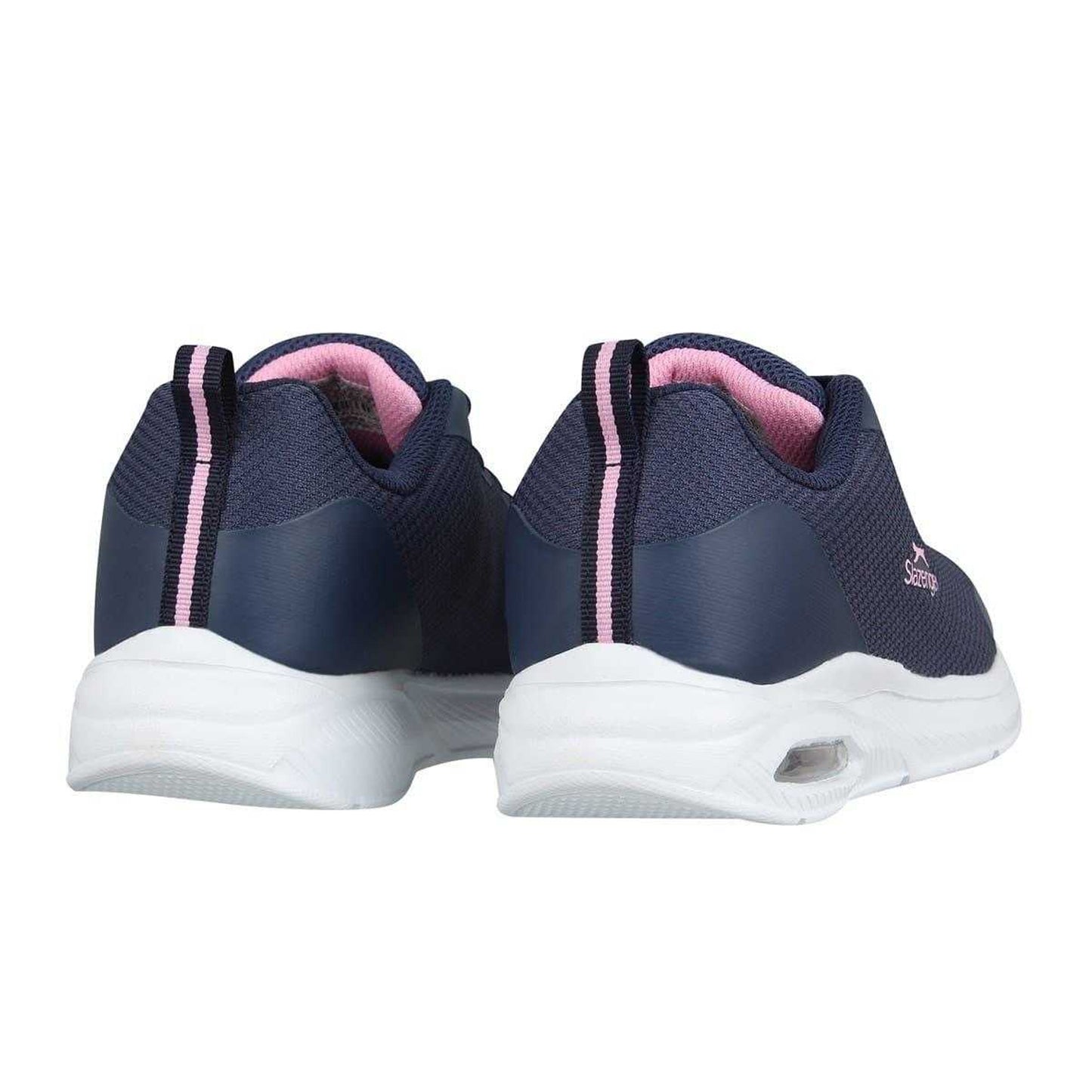 Navy-Lavender - Back - Slazenger Womens-Ladies Sadler Low Cut Trainers