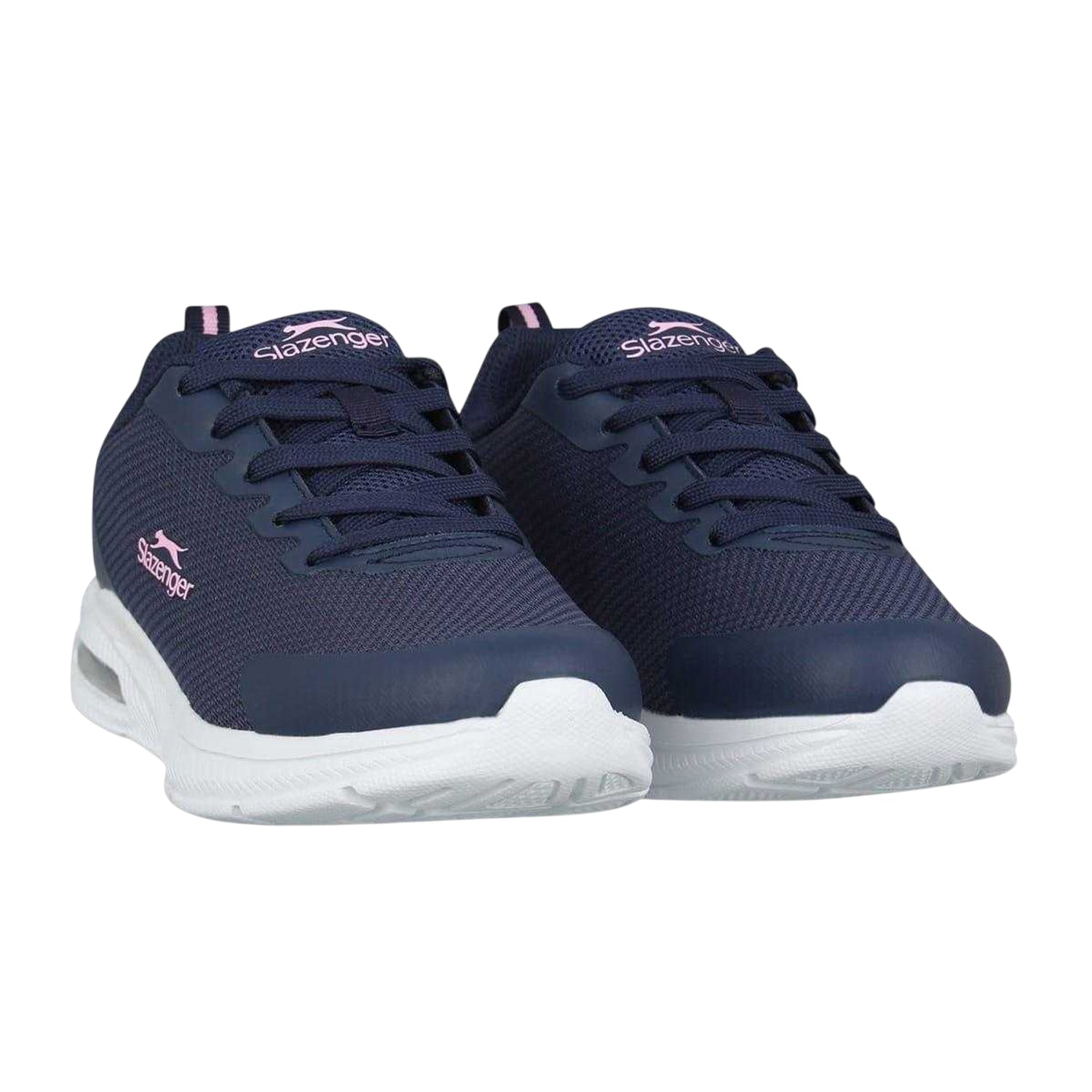Navy-Lavender - Front - Slazenger Womens-Ladies Sadler Low Cut Trainers