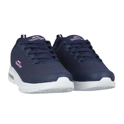 Navy-Lavender - Front - Slazenger Womens-Ladies Sadler Low Cut Trainers