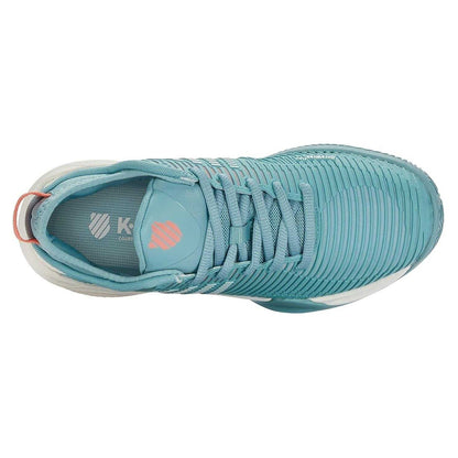 Blue-White-Sand - Side - K-Swiss Womens-Ladies Hypercourt Supreme Tennis Shoes