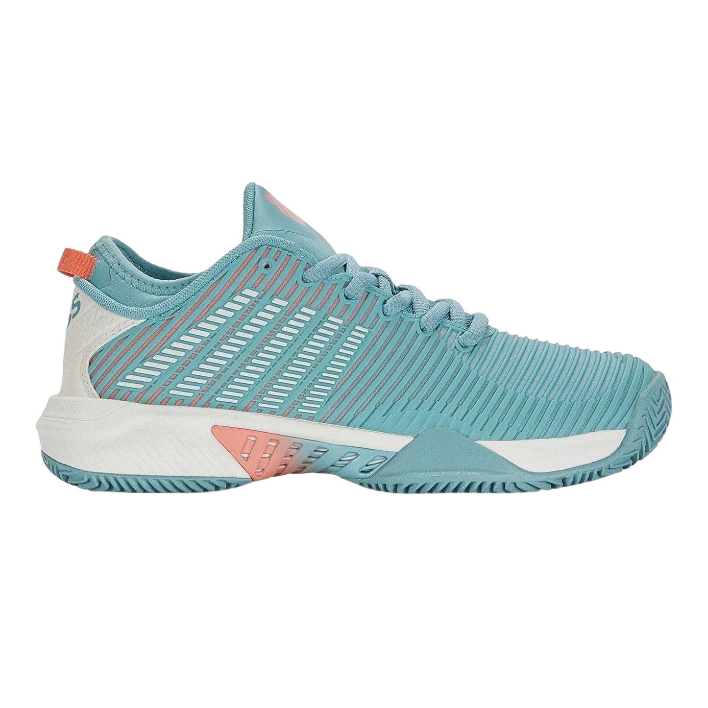 Blue-White-Sand - Front - K-Swiss Womens-Ladies Hypercourt Supreme Tennis Shoes