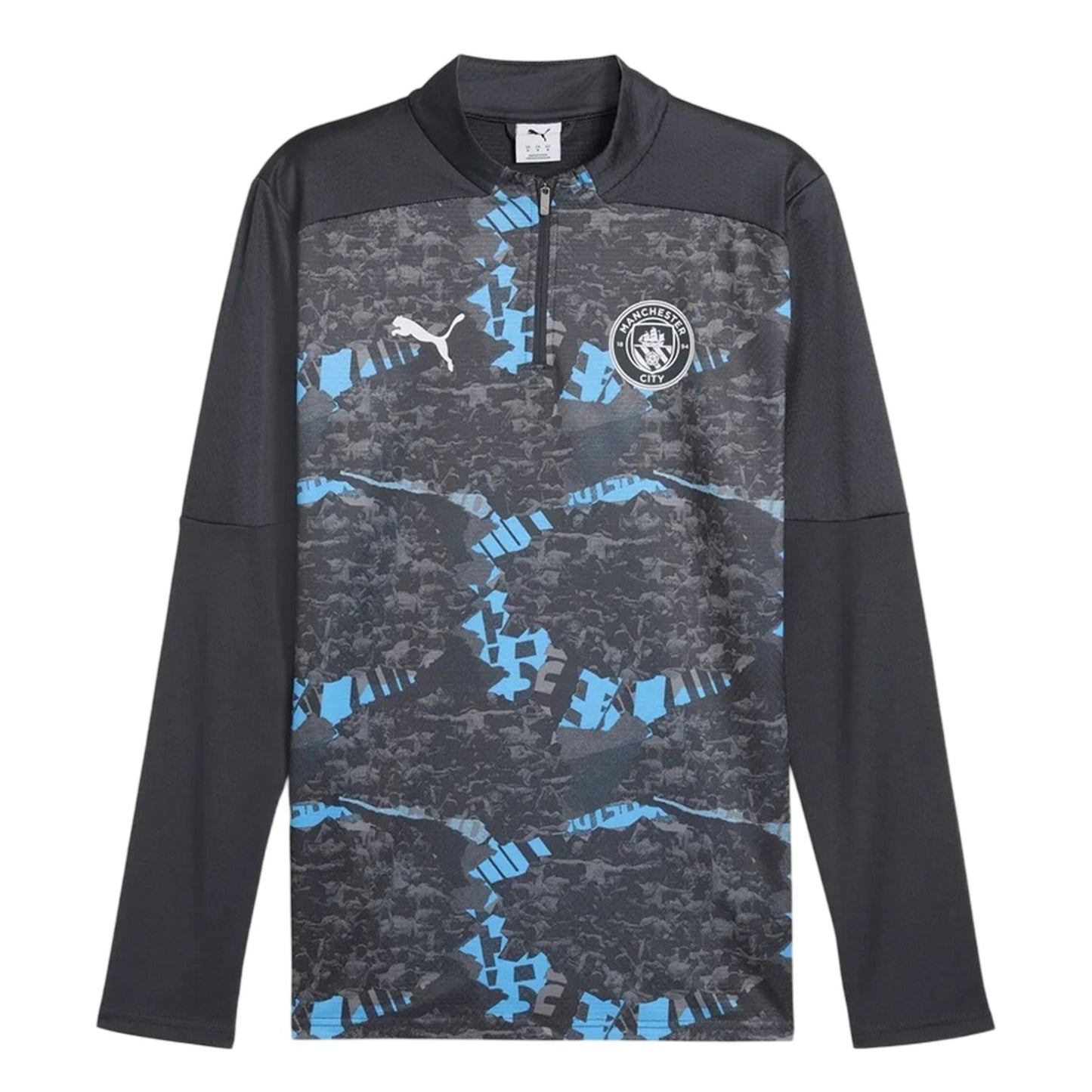 Cool Grey - Front - Puma Childrens-Kids 2024-2025 Manchester City FC Track Top