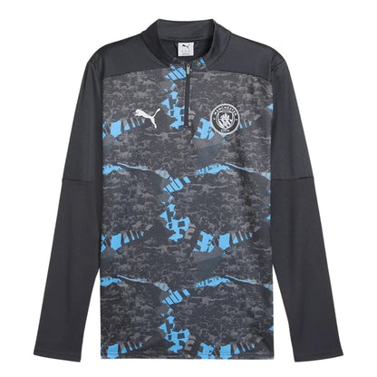 Cool Grey - Front - Puma Childrens-Kids 2024-2025 Manchester City FC Track Top